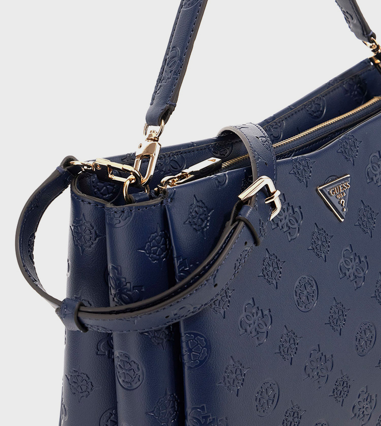 TISHA Monogram Debossed Satchel Bag