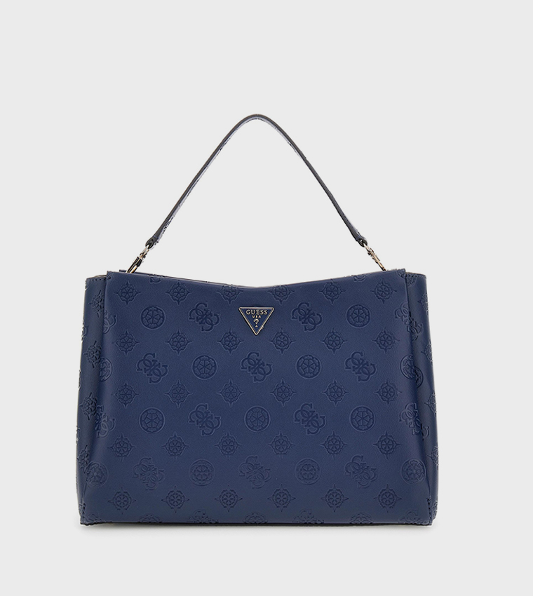 TISHA Monogram Debossed Satchel Bag