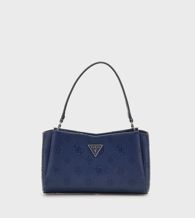 TISHA Monogram Debossed Shoulder Bag