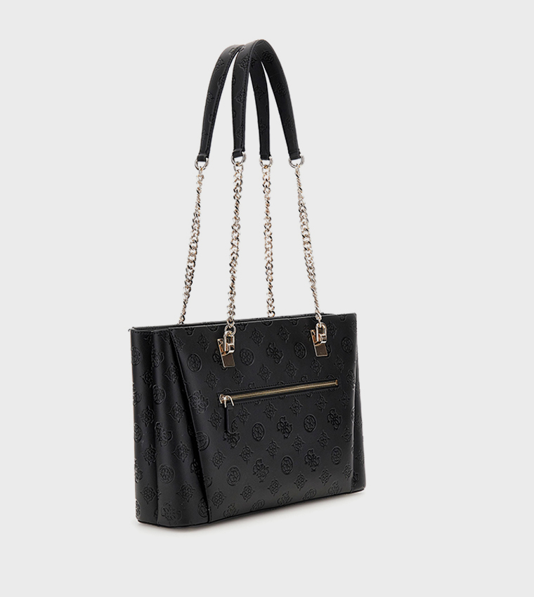 TISHA Monogram Debossed Shoulder Bag