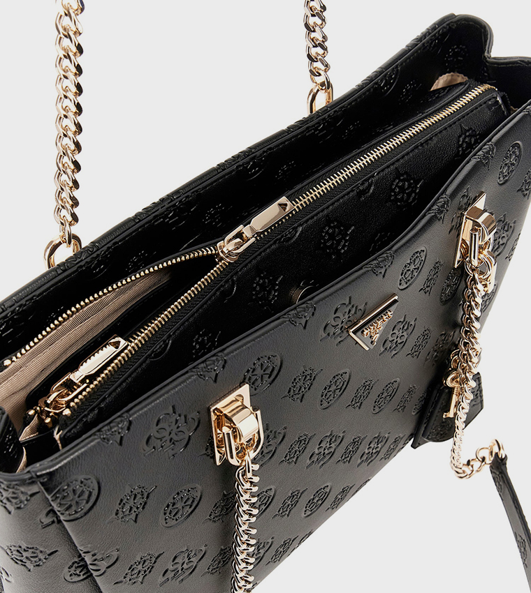 TISHA Monogram Debossed Shoulder Bag