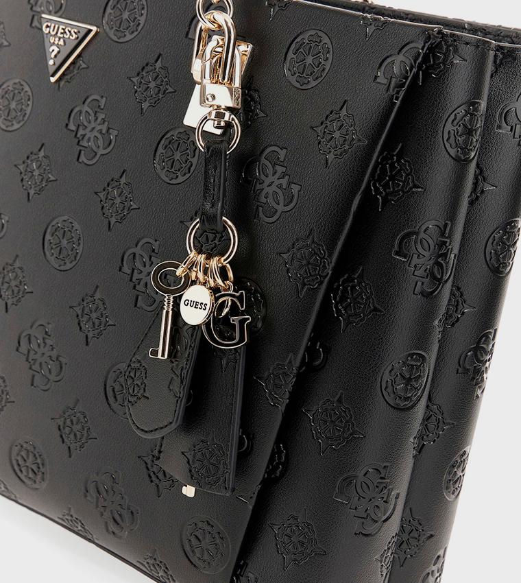 TISHA Monogram Debossed Shoulder Bag