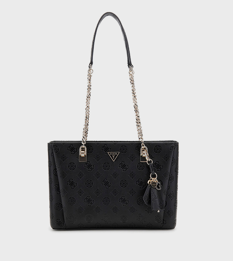 TISHA Monogram Debossed Shoulder Bag