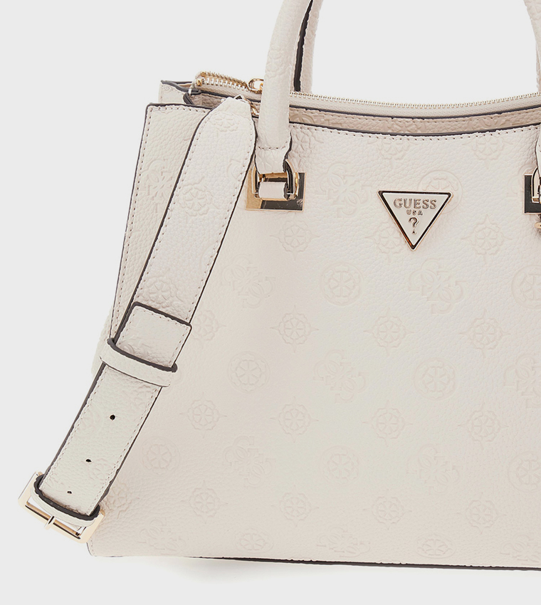 CRESIDIA II Monogram Debossed Satchel Bag