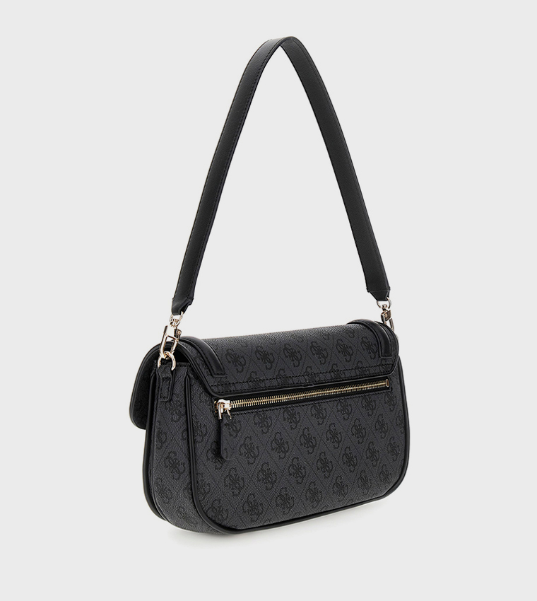 DEA Logo Printed Flap Shoulder Bag
