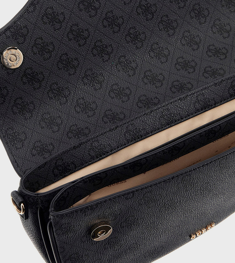 DEA Logo Printed Flap Shoulder Bag