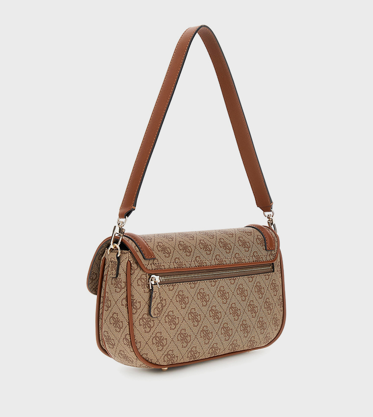 DEA Logo Printed Flap Shoulder Bag