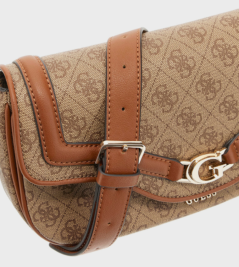 DEA Logo Printed Flap Shoulder Bag