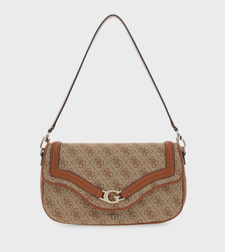 DEA Logo Printed Flap Shoulder Bag