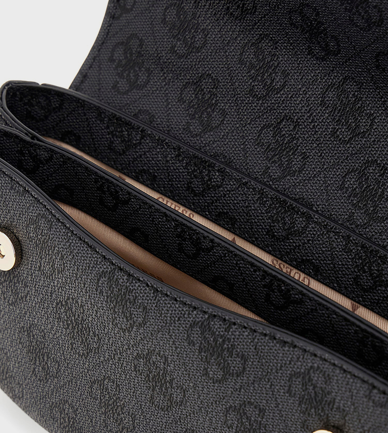 DEA Logo Printed Flap Crossbody Bag