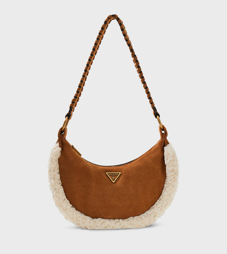 AMITA Fur Detail Shoulder Bag