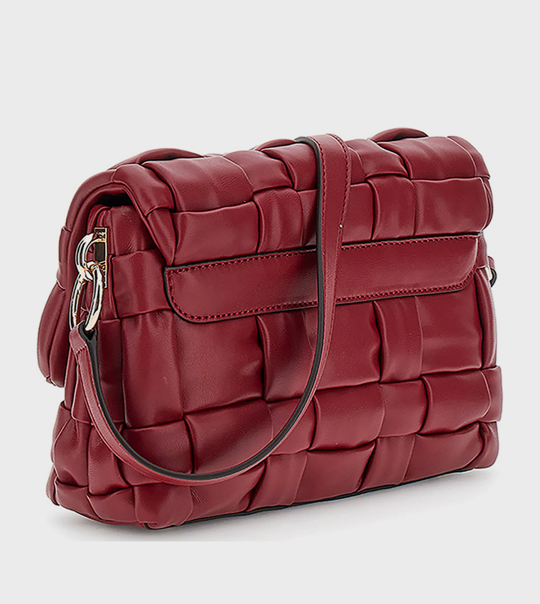 MARION Braided Flap Crossbody Bag