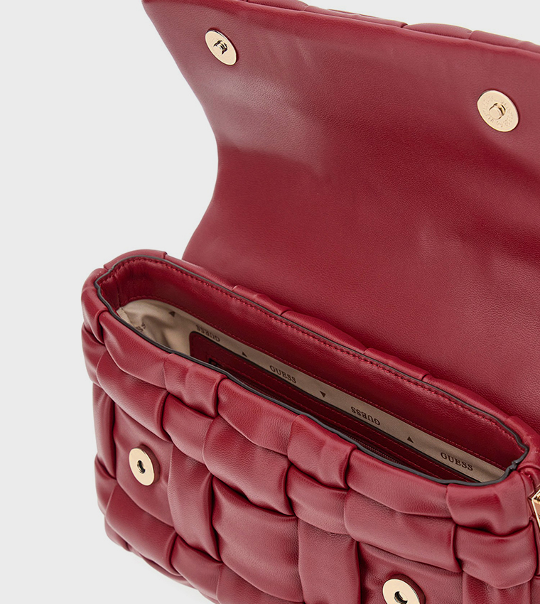 MARION Braided Flap Crossbody Bag