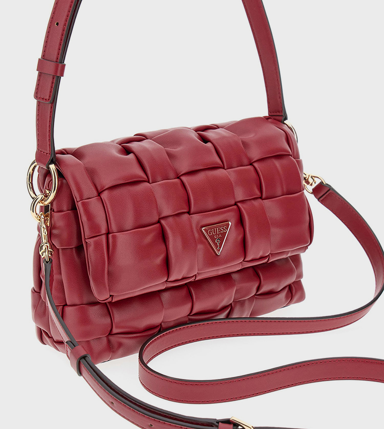 MARION Braided Flap Crossbody Bag