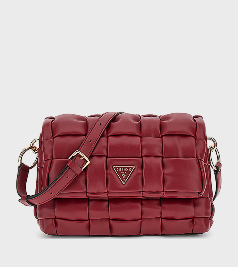 MARION Braided Flap Crossbody Bag
