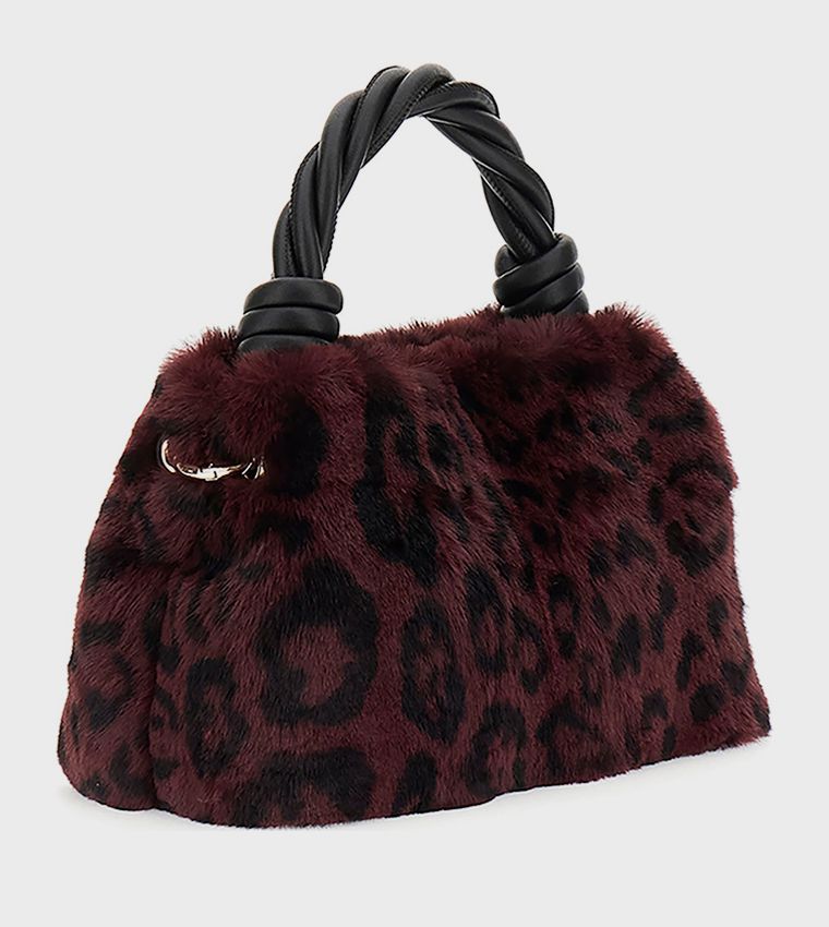 SHAIDA Animal Printed Fur Handheld Bag