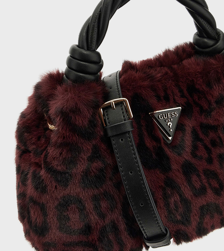 SHAIDA Animal Printed Fur Handheld Bag
