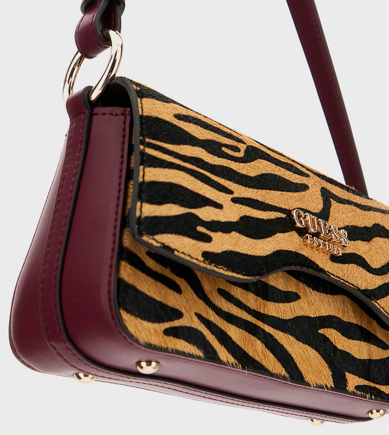 DOMITILLA Animal Printed Flap Shoulder Bag