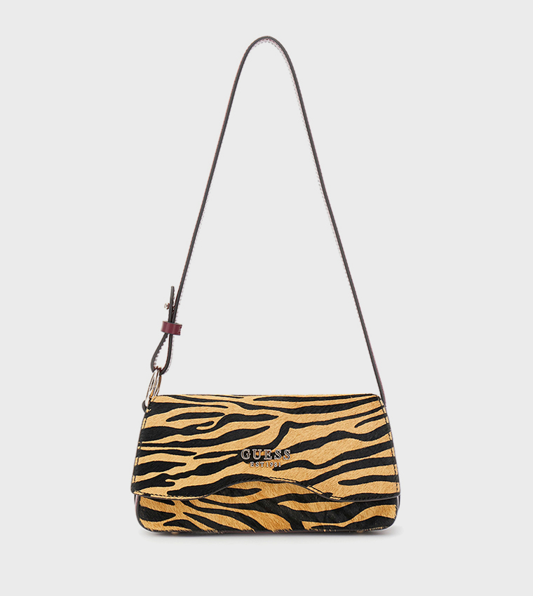 DOMITILLA Animal Printed Flap Shoulder Bag