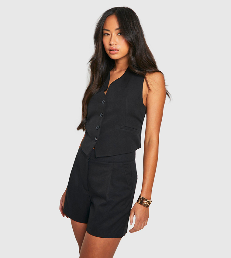 فيست منسوج مفتوح من الخلف