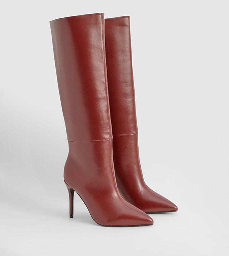 بوت كعب بطول الركبة 