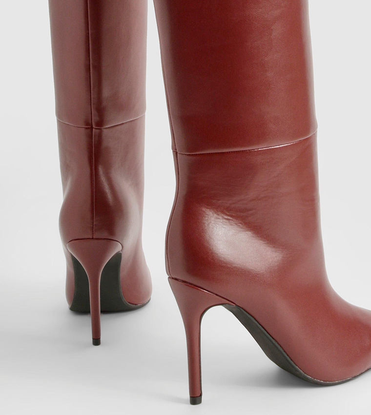 بوت كعب بطول الركبة 