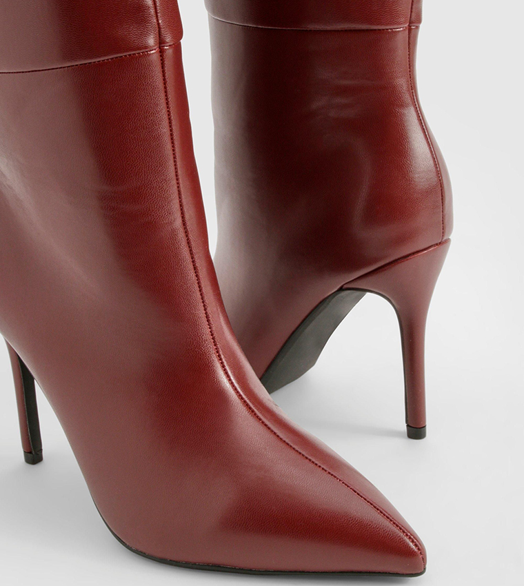 بوت كعب بطول الركبة 