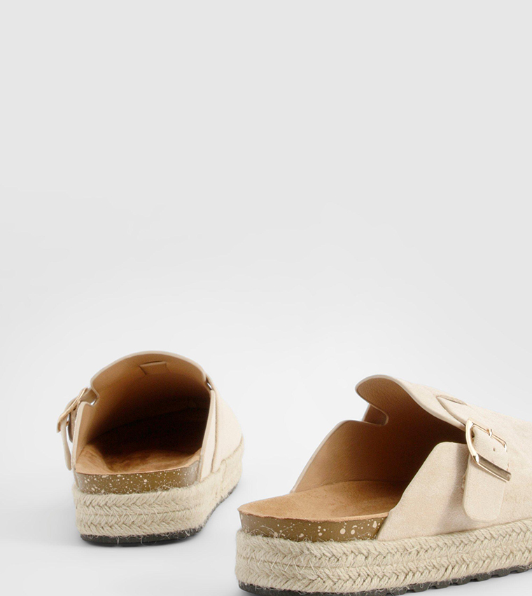 Closed Toe Espadrille Detail Clogs