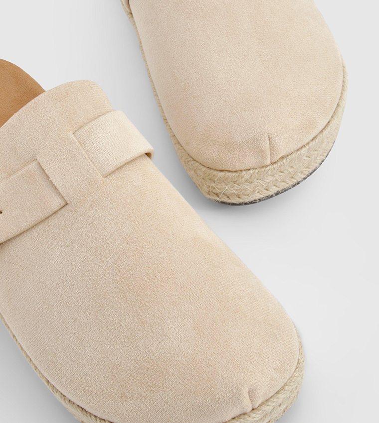 Closed Toe Espadrille Detail Clogs
