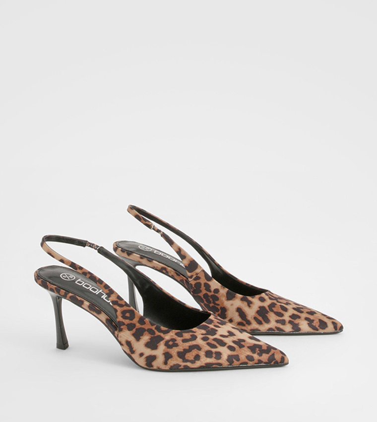 Leopard Print Slingback Pumps