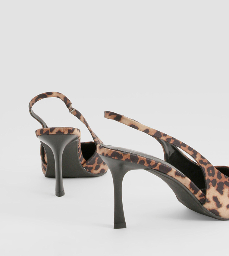 Leopard Print Slingback Pumps