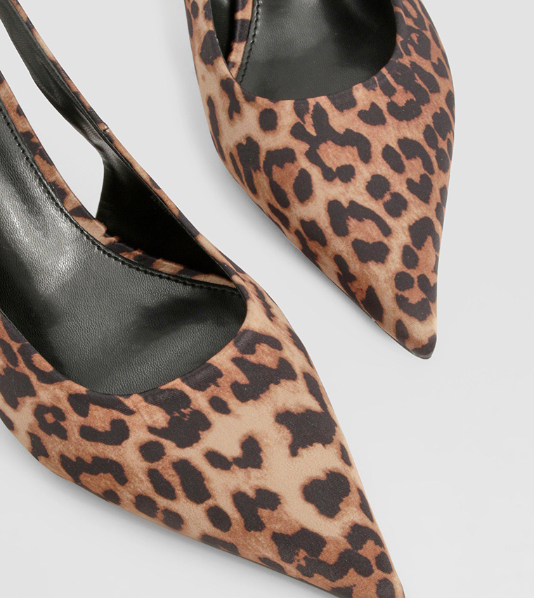 Leopard Print Slingback Pumps