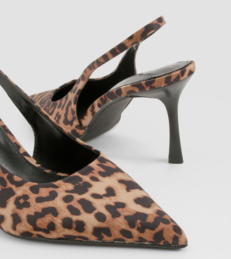 Leopard Print Slingback Pumps
