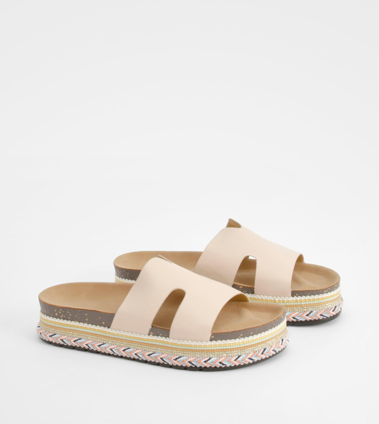 Buy Boohoo Cut Out Detail Espadrille Sandals In Beige | 6thStreet Bahrain