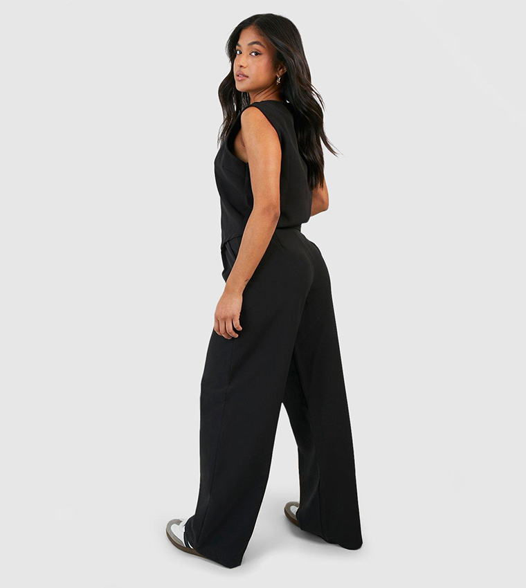 Petite Tailored Wide Leg Trousers