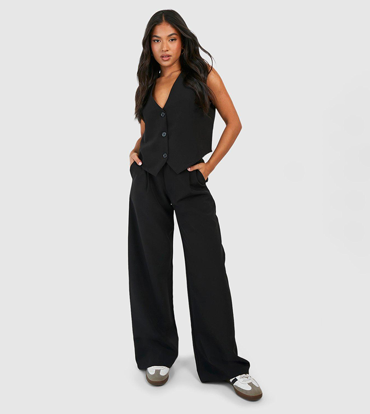 Petite Tailored Wide Leg Trousers