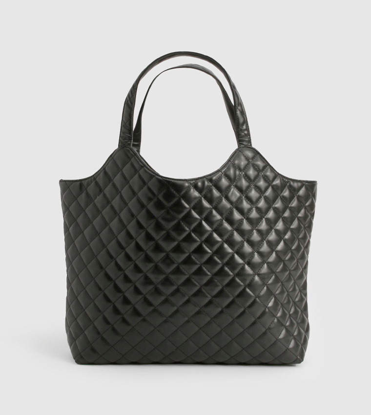 Leather look tote bag best sale