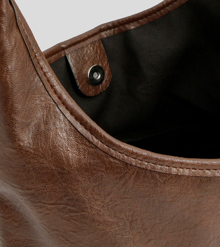 Western Buckle Slouchy Tote Bag