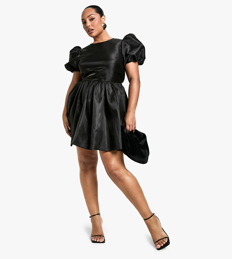 skater dress in leather look Skater Dress Leather Short Sleeve Dress ASOS Asos Skater Dress In Leather Look In Black Lyst