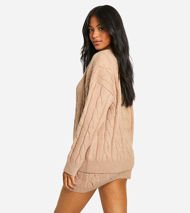 Tall Cable Knit Jumper and Mini Skirt