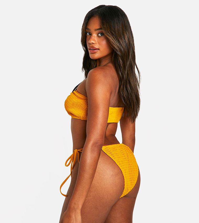 Mustard bandeau bikini on sale