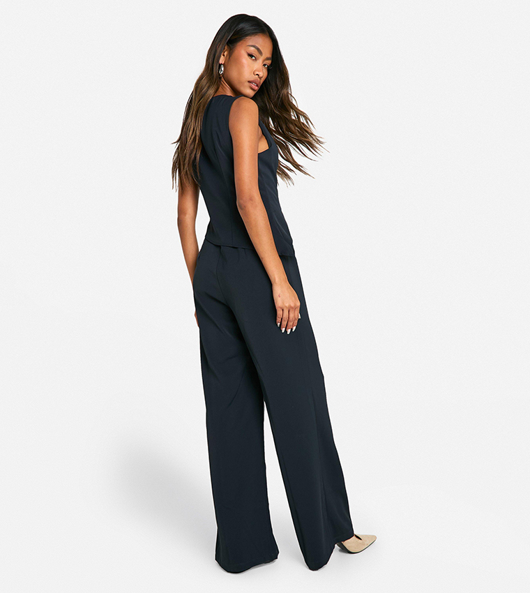 Solid Wide Leg Jumpsuit