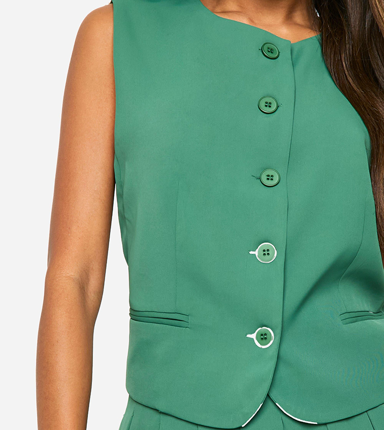 Fluid Relaxed Fit Tailored Waistcoat