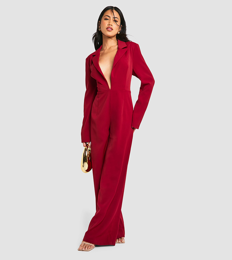 Tailored Wide Leg Jumpsuit