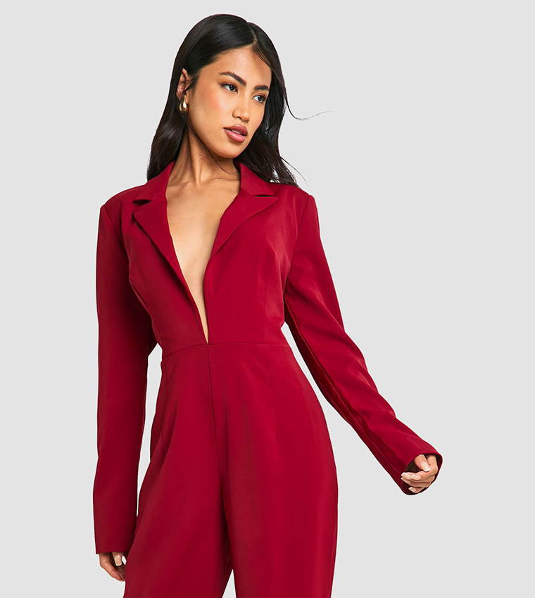 Tailored Wide Leg Jumpsuit