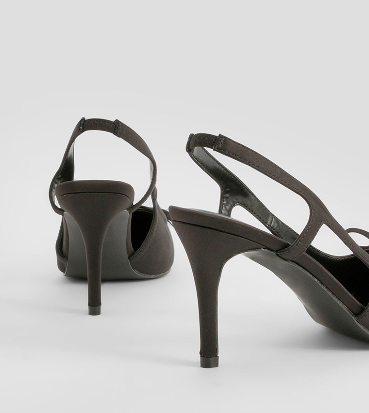 Wide Fit Bow Slingback Pumps