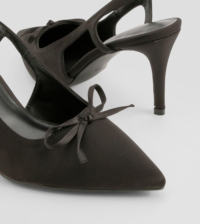Wide Fit Bow Slingback Pumps