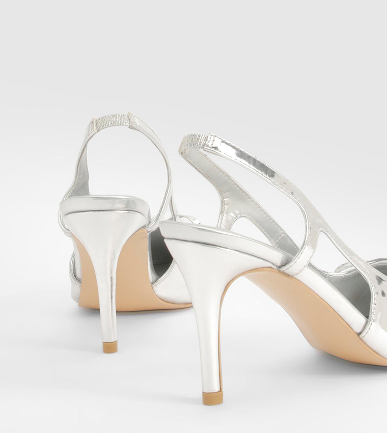 Wide Fit Bow Slingback Pumps