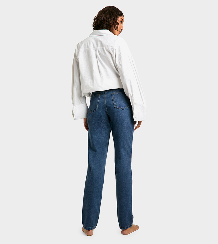 Tall Basics High Waist Mom Fit Jeans