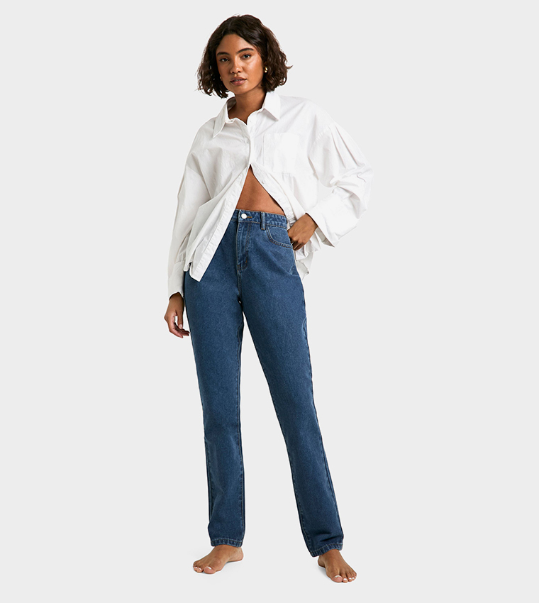 Tall Basics High Waist Mom Fit Jeans